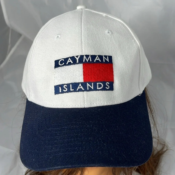 CAYMAN ISLANDS NWT Mens Embroidered 6 Panel Cap Hat Cotton Adjustable OS - Picture 2 of 7